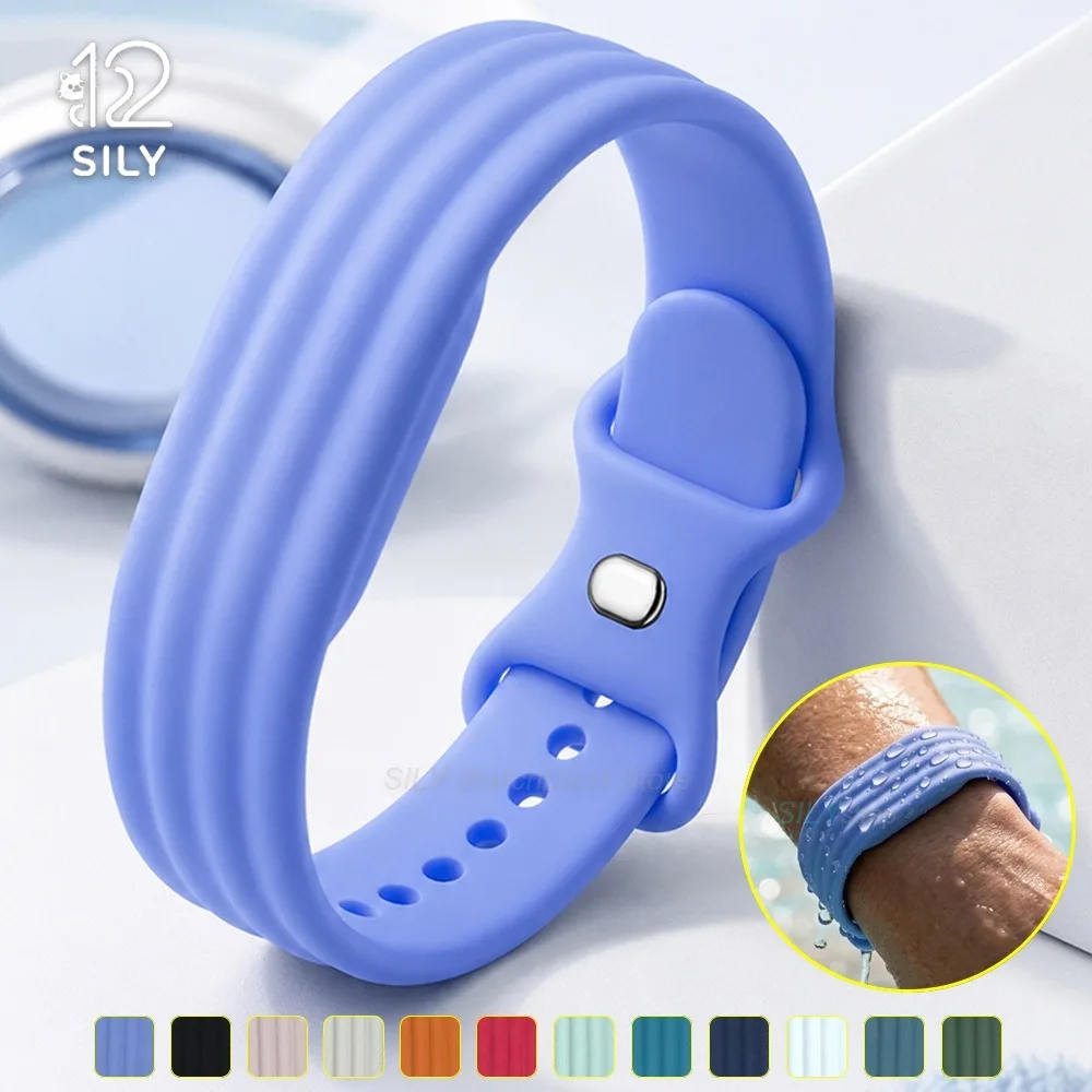 Soft Silicone Loop Sports Watchbands for Google Fitbit Air Men Women Replacement Strap Accessories Breathable Bracelet Wristbelt