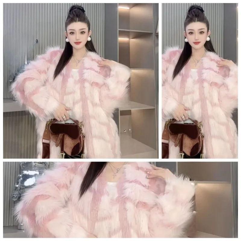 Luxury Foreign Style Long Hair Imitation Fox Fur Coat Women's Anti-season Autumn and Winter New Young Thickened Women's Clothing