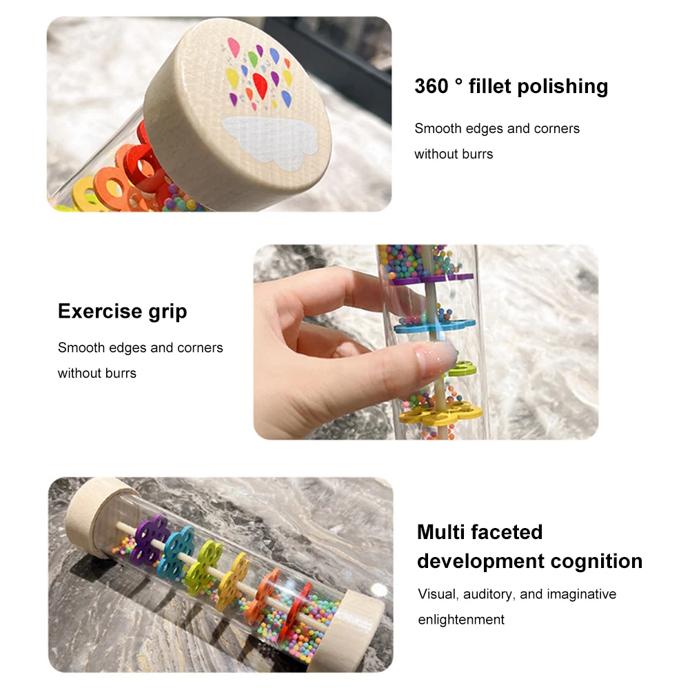 Bâton Tube Shaker effet sonore de pluie immersive Instrument de musique auditif sensoriel jouets éducatifs de musique précoce pour enfants enfants