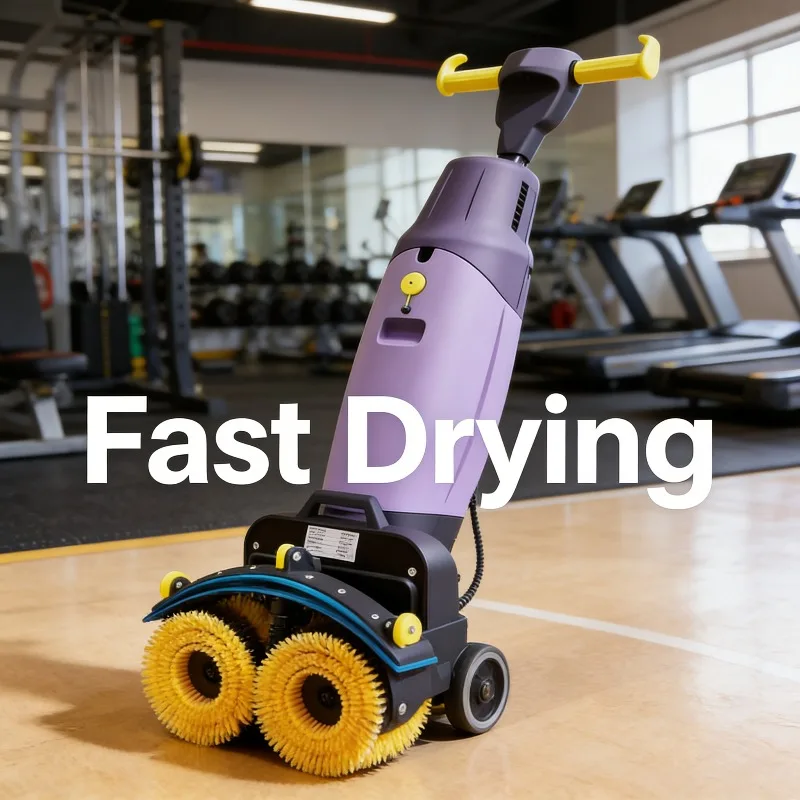Automatic Hand Push Floor Scrubber 50L Clean Water Tank Walk Behind Floor Scrubber Machine for Industrial Workshop Floor
