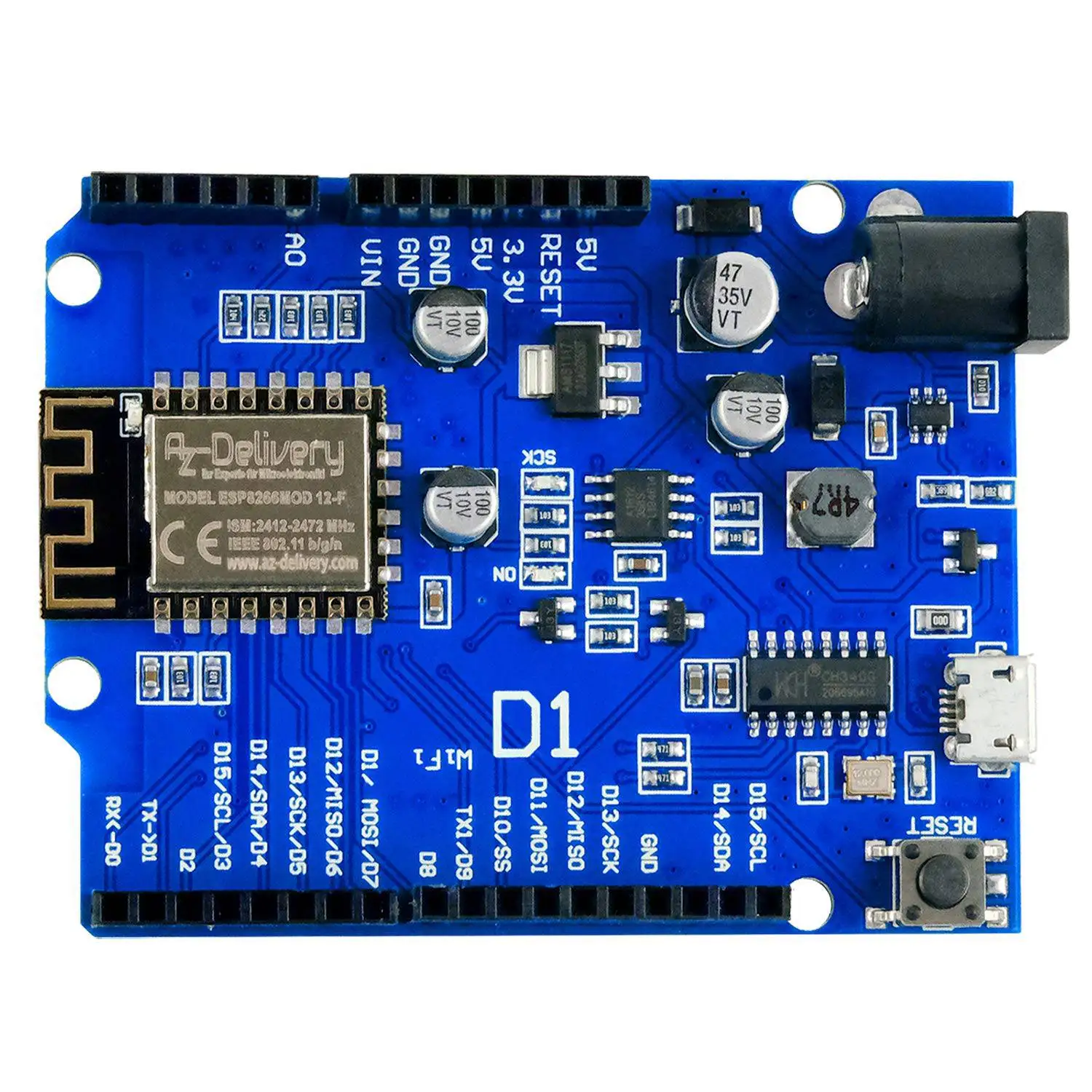 Imagem -03 - Módulo Wifi Compatível com Arduino Placa Nodemcu d1 Wifi x Esp8266mod12f