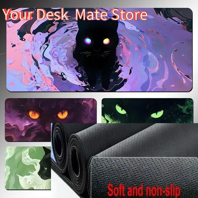 Cute Cat Mouse Pad Cute Household Game Notebook Keyboard Pad Thickened Simple INS Style Secure Grip Won’t Scratch Your Tabletop