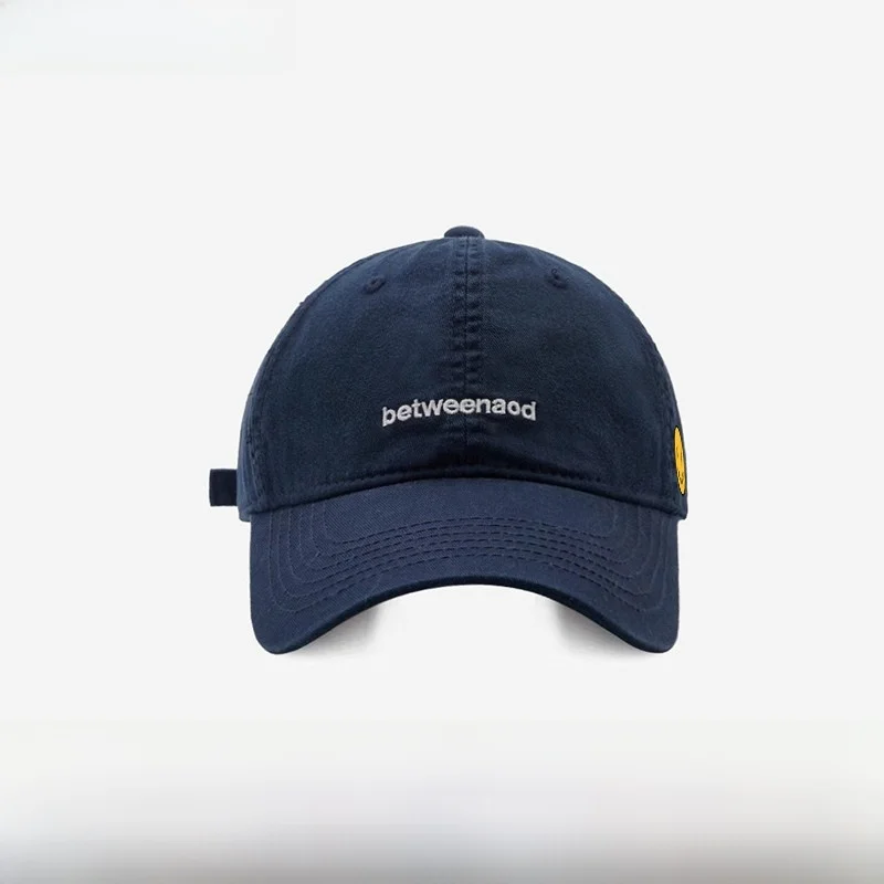 簡易文字刺繍野球帽-メンズ小顔効果-ダックビルキャップ-カジュアル-ユニセックス-春-旅行キャップ-an