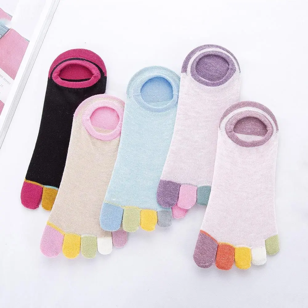 أزياء اليوغا المضادة للانزلاق عرق غير مرئية الكاحل الجوارب 5 أصابع الجوارب قارب الجوارب تو الجوارب #2