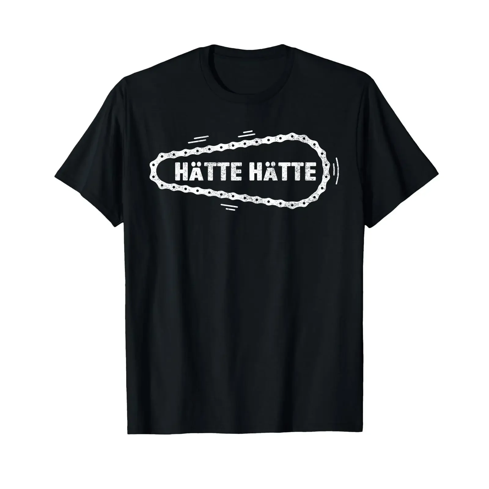 Vintage Hätte Bicycle Chain T Shirt Funny Cyclist Saying Black Casual for Biking Lovers vintage Washed Breathable Stretched