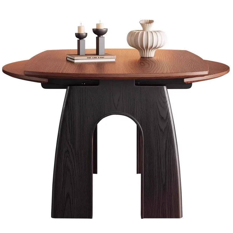 

Flexible Round Dining Tables Retro Simplicity Living Room Kitchen Dining Tables Party Wooden Home Furniture Обеден Стол MHCZ