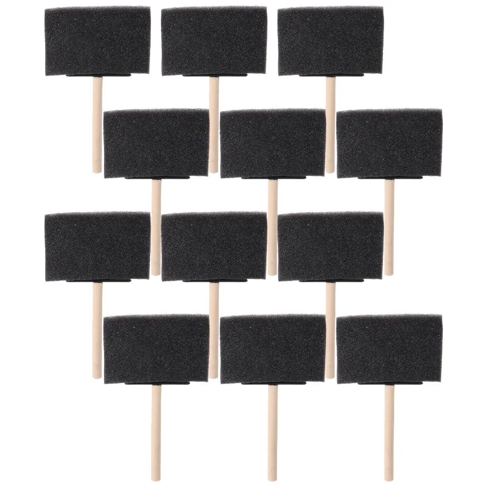 12 pcs Art Sponge Painting Halloween Christmas New Year Foam Paint Brush Foam Paint Brushes Easy Grip Handle Art Studio Supplies