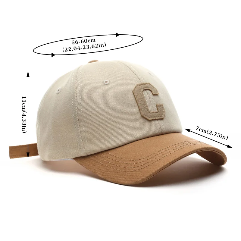 Kpop Letter C Embroidery Women Baseball Cap Korean Hip Hop Men
