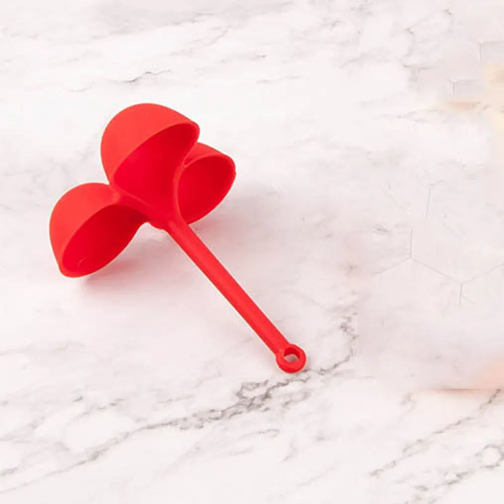 

3 Pcs Three Grid Silicone Holder Poaching Boiling Cooker Steam Rack For Stovetop Kitchen Utensil Red