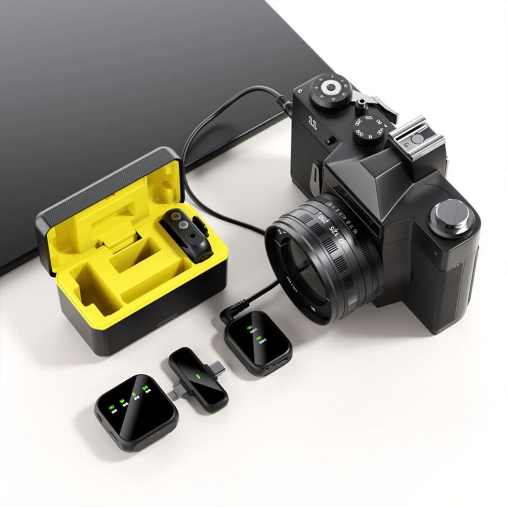 

Портативный беспроводной петличный микрофон для смартфона/ПК/ноутбука с шумоподавлением, аудио петличный микрофон для видеозаписи, живых игр