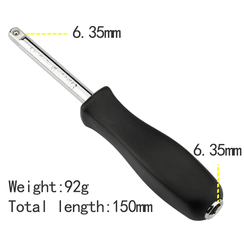 Imagem -02 - Socket Screwdriver Bar Square Bit Sockets Extension Kit Ferramentas Manuais 6.35 mm