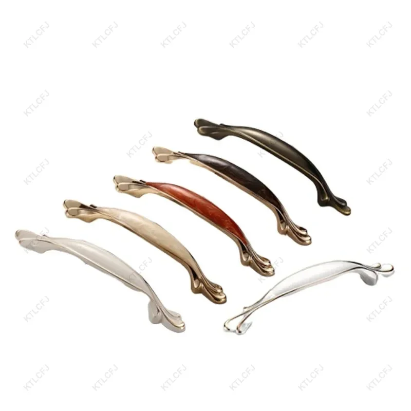 Solid Base Drawer Cabinet Door Wardrobe Door Handle Zinc Alloy Multi-color Amber Handle