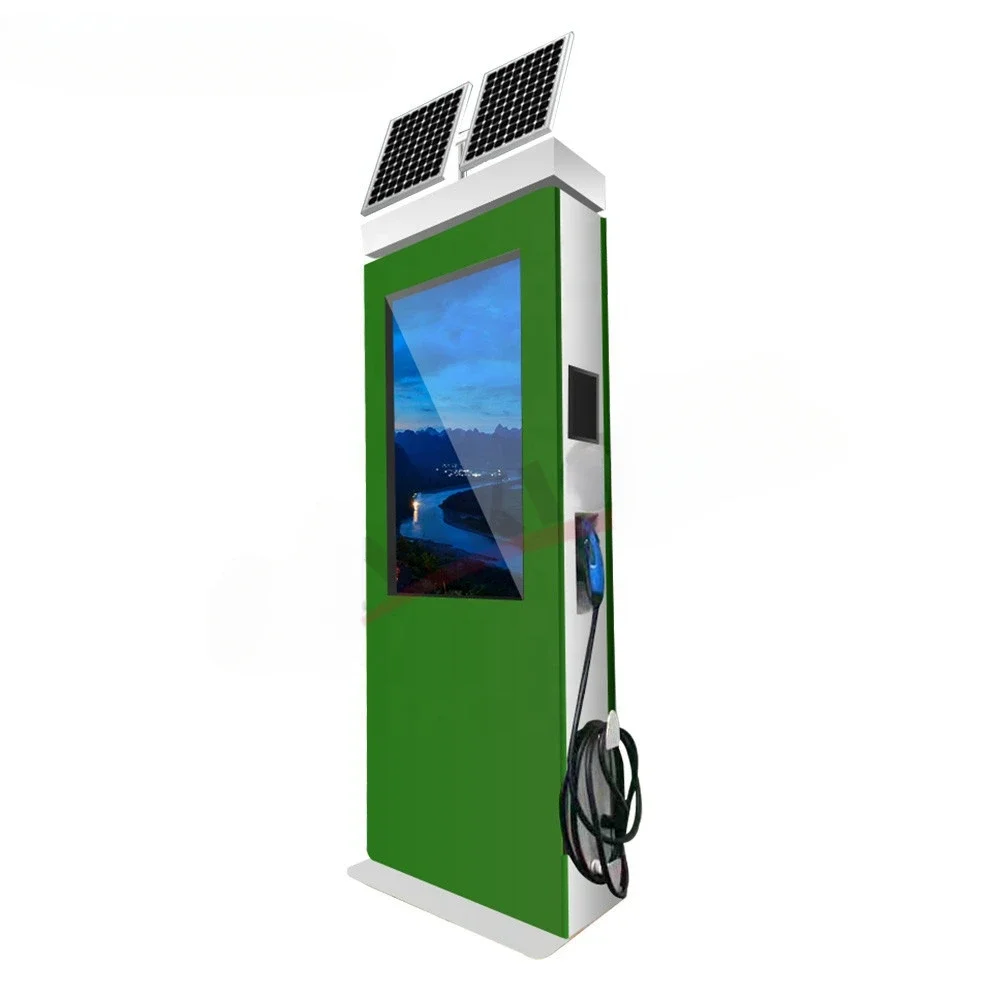 Solar Powered Outdoor Digital Advertising LCD Screen Kiosk