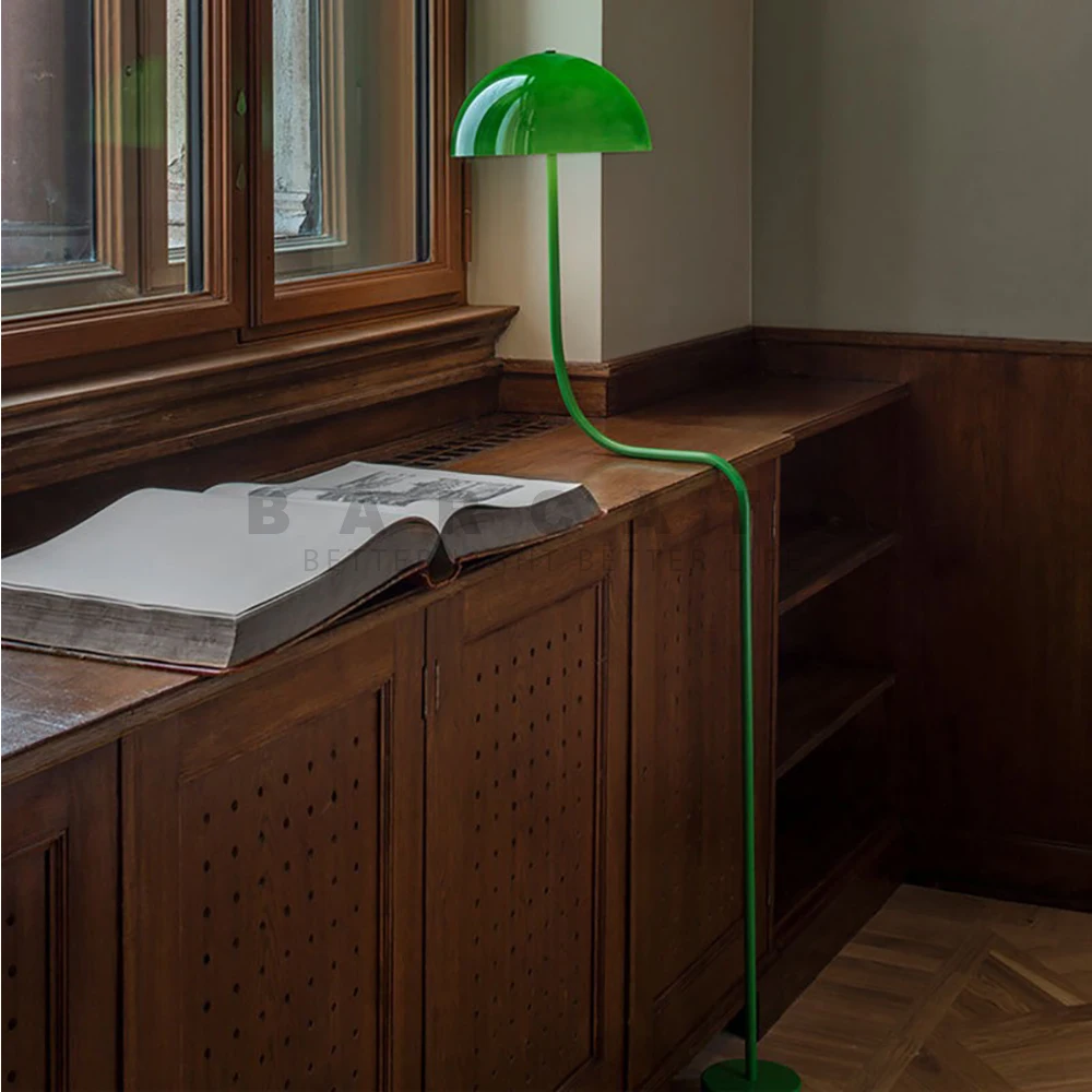 Medieval Green Bean Sprout Floor Lamp Nordic Vintage Living Room Sofa Corner Home Decor Bedroom Bedside Standing Reading Lights