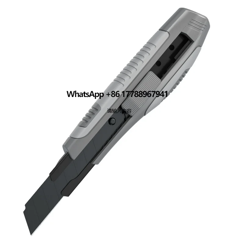 

Deli TD502 Gray Portable Office Metal Art Knife Unpacking Express Knife Paper Cutter Tool Knife 144pcs Per Carton Set