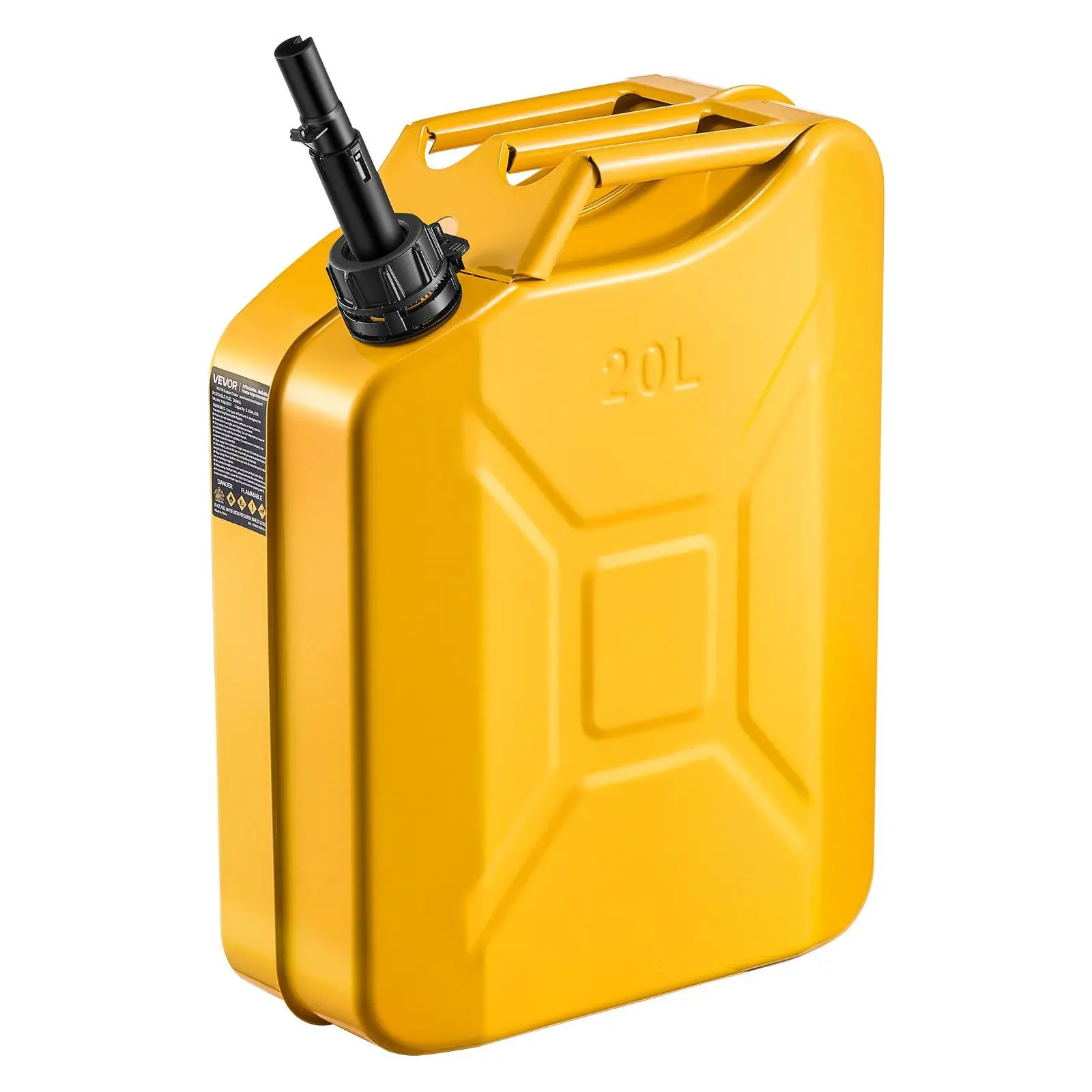

Metal Fuel Container 5.3 Gallon Gas Tank Leakproof Corrosion Resistant with Spout for Most Cars Motorcycles ATVs Yellow