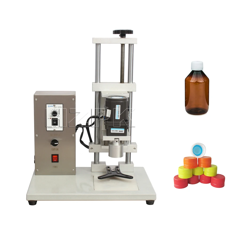 

HZPK desktop semi automatic close the glass bottle cap screw sealing capping machine manufacturer