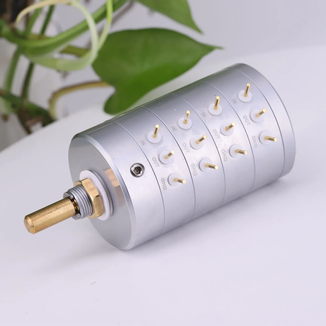 EIZZ-potenciómetro de volumen de 4 canales, dispositivo estéreo de 10K, 25K, 50K, 100K, 250K, 24 pasos, atenuador de Audio escalonado para Audio Hifi DIY, 1 unidad