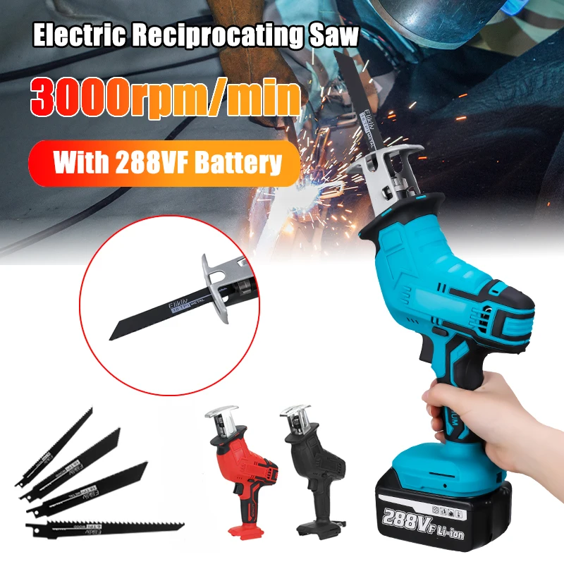 

Cordless Reciprocating Saw Portable Electric Saw Replacement Metal Wood Cutting Machine Tool for Makita 288VF Battery