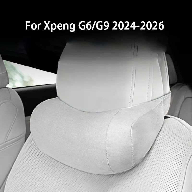 For Xiaopeng G6 Suede Headrest Waist Support For Xpeng G9 2024 2025 2026 Pillow Lumbar Car Interior Accessories
