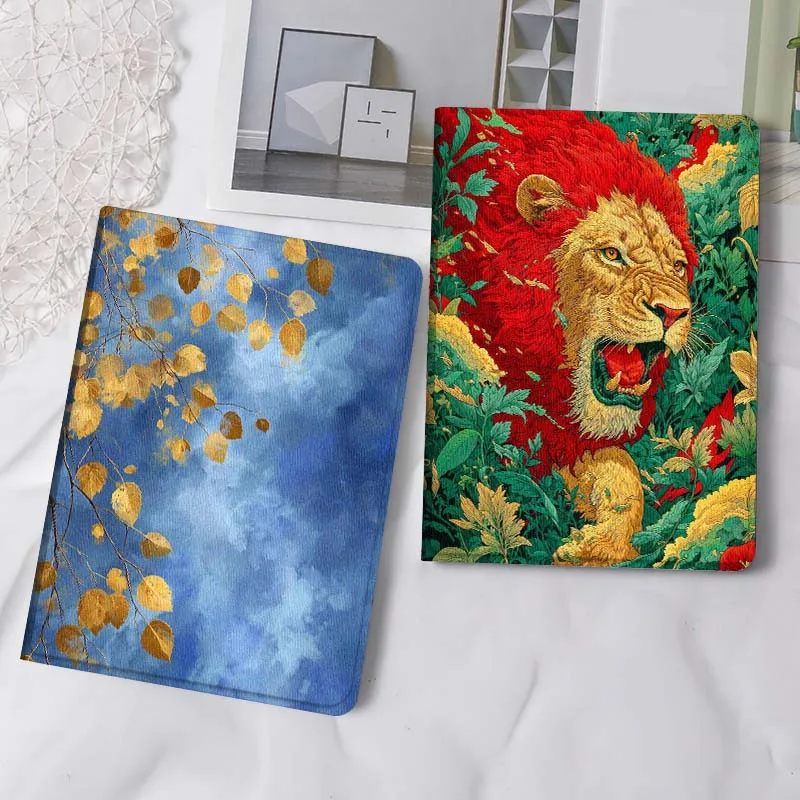 

Golden Leaf Blue Sky Tablet Case For Samsung Tab Galaxy S6 S11 A A7 A8 A9 A11 10.1 10.4 10.5 Plus Lite Gift