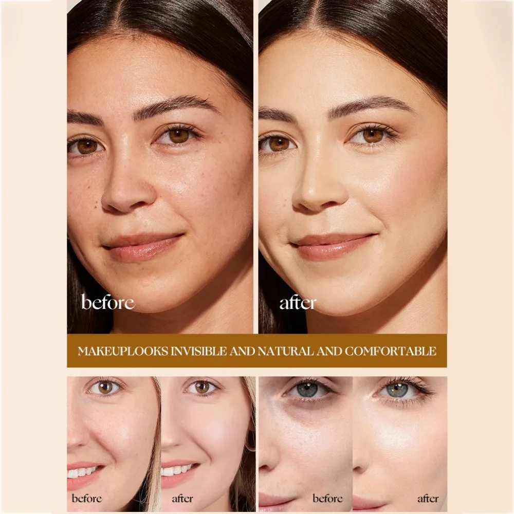 Liquid Foundation Naturally Covers Flaws Without Sticking Powder, Plain Face Cream, Transparent Foundation, Conceals Blemishes