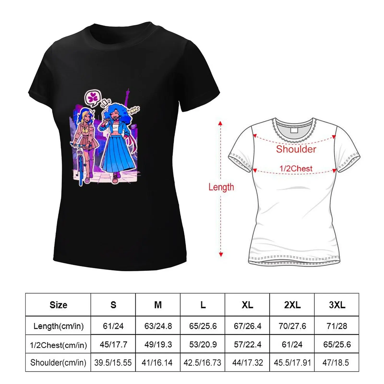 Funny Game Gyaru Cute Girls Anime Japanes After School Together T-Shirt blanks quick drying white t-shirt dress for Women sexy