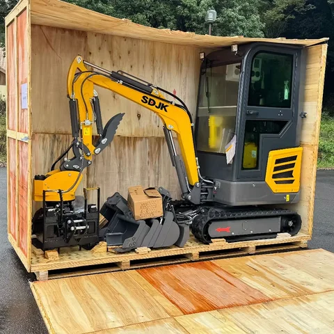 Hot selling mini excavator, multifunctional tracked agricultural excavator, 1 customized enclosed excavator for quick delivery