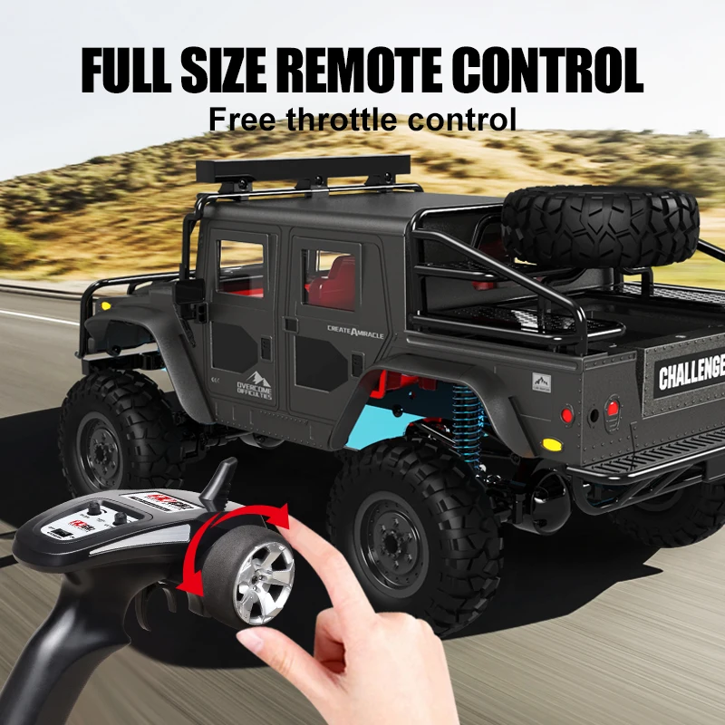 JJRC Q121 RC CAR 4WD Mountaineering Off-Road High Speed Vehicle 1:12 Size RC Car Simulation Hummer Truck Model Children\'s Toys