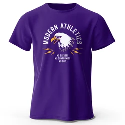 Modern Athletics Print, Men's Novel Graphic Design T-shirt, Casual Comfy Summer Tees for Men's Daily ActivitiesTops Clothing