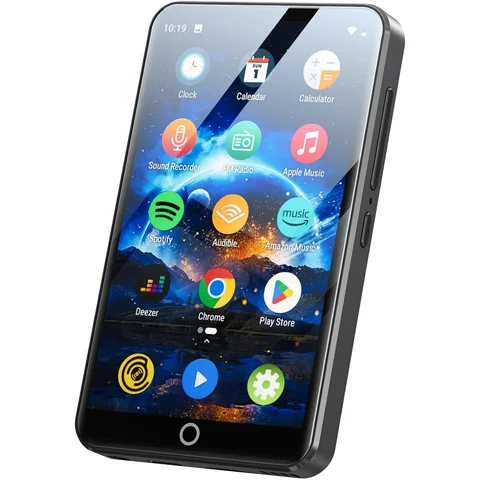 MP3 Player with Bluetooth and WiFi，4" Touch Screen Music Player Android 9.0 MTK 8 Core，MP4 Player with Spotify，Audible，Deezer，Am