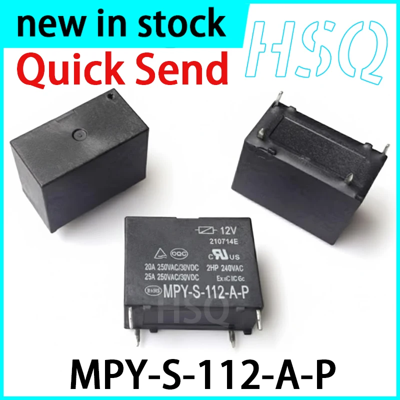 5PCS New MPY-S-112-A-P 4-pin 25A Air Conditioning Water Heater Motherboard Relay
