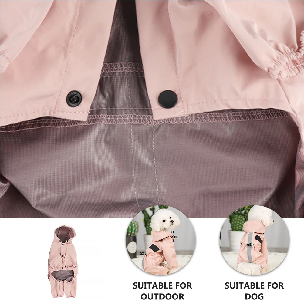 

Waterproof Reflective Dog Raincoat Adjustable Windproof Pet Coat For Dogs Outdoor Rainy Weather Puppy Clothes Pet Supplies