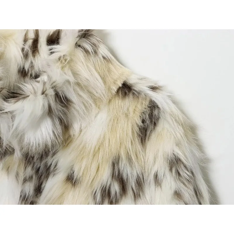 Casual leopardo jaquetas de pele do falso feminino manga longa botões jaquetas soltas moda 2025 outono inverno grosso quente outwears