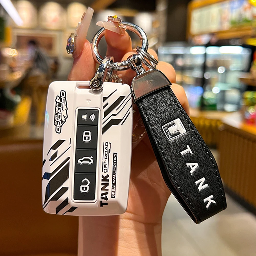 Fashion Car Key Case for Great Wall GWM WEY TANK 300 500 Tank300 Tank500 Remote Cover Bag Shell Keychain Holder Accessories