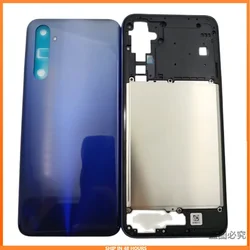 For Oppo Realme 6 RMX2001 Phone Housing Middle Frame+Battery Back Cover Case Replacement Parts