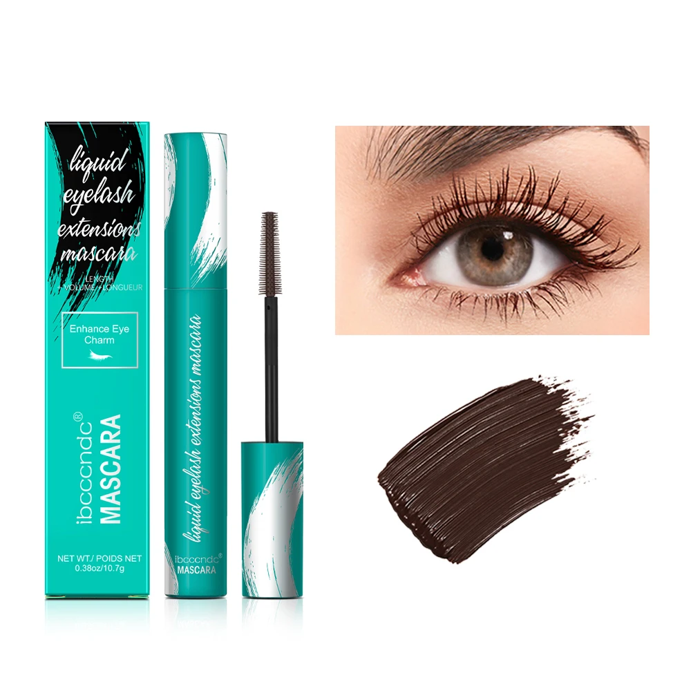 Vloeibare wimperextensions Mascara Waterproof Mascara Verlengt wimpers Verlenging Zwarte zijdevezel Mascara Make-up Cosmetisch