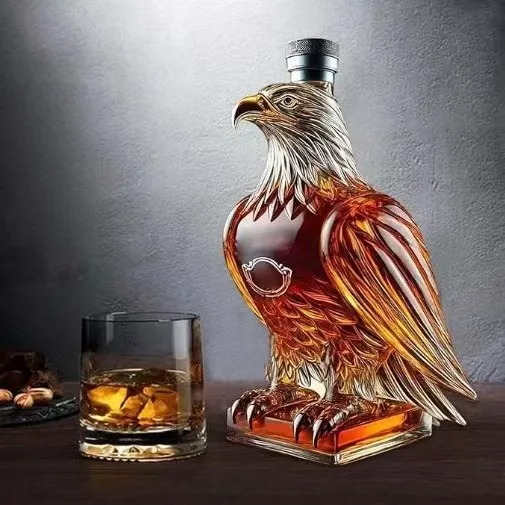 Whiskey Eagle Bottle Sparkling Wine Bottle High Borosilicate Glass Animal Modeling Wine Bottle Craft Gift Decanter