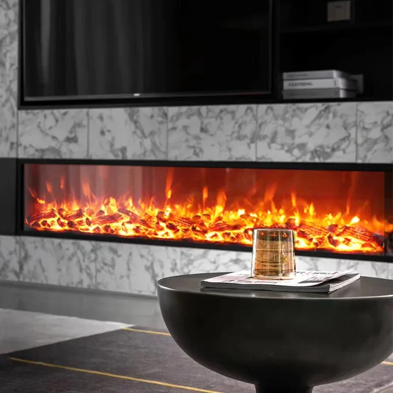 Embedded Fireplace Core Led Simulation Fake Flame Decoration Domestic Villa Living Room Electric Heating Fireplace