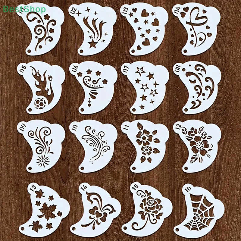 ♥ طلاء الوجه استنسل الوشم المجوف DIY مرسومة باليد رذاذ اللوحة الحاجب قالب الوشم أدوات ماكياج حفلة الرقص #5