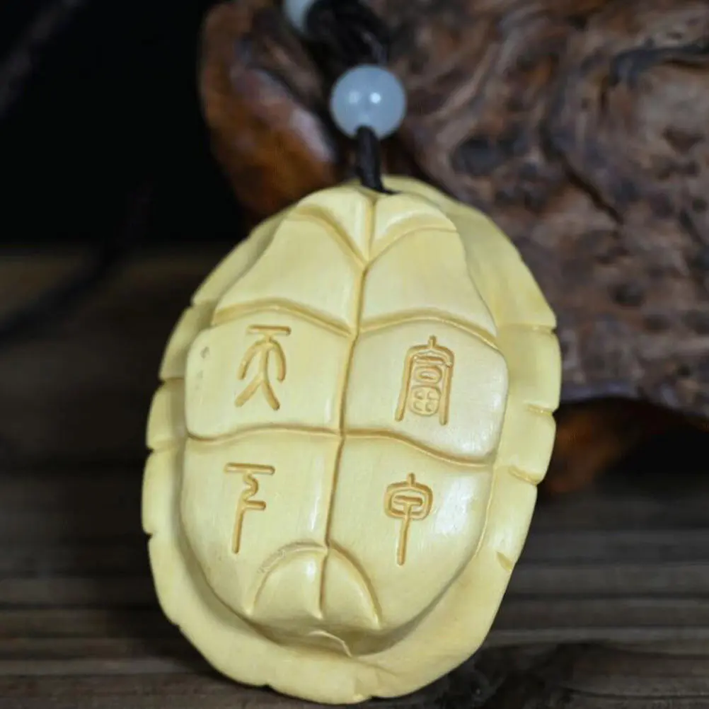 

Exquisite Carving Turtle Shell Statue Desktop Decor Delicate Wooden Craft Ornament Unique Turtle Shell Modeling Handicraft
