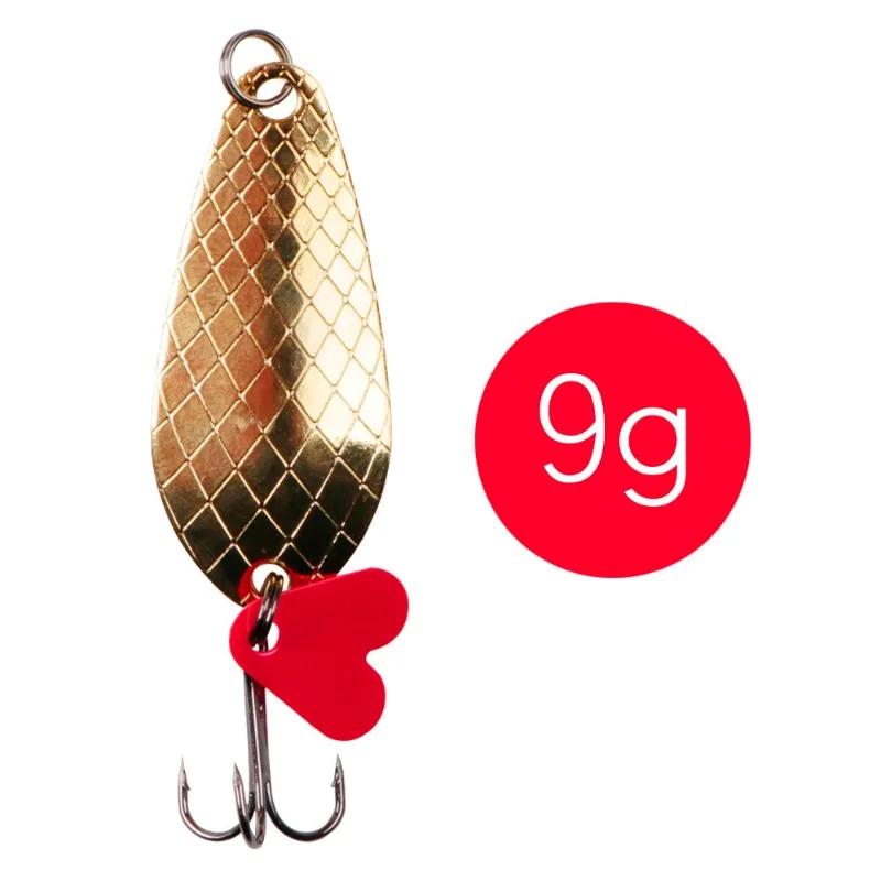 1PCS Metal Jigging Spinner Spoon 9g 7cm Fishing Lure Hard Baits Sequins Noise Paillette Artificial Bait with Treble Hook - view 3