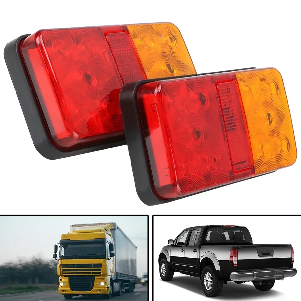 NEW 1/2PCS Taillight Turn Signal Indicator 12V LED Tail Light for Car Truck Trailer Caravan Stop Lamp