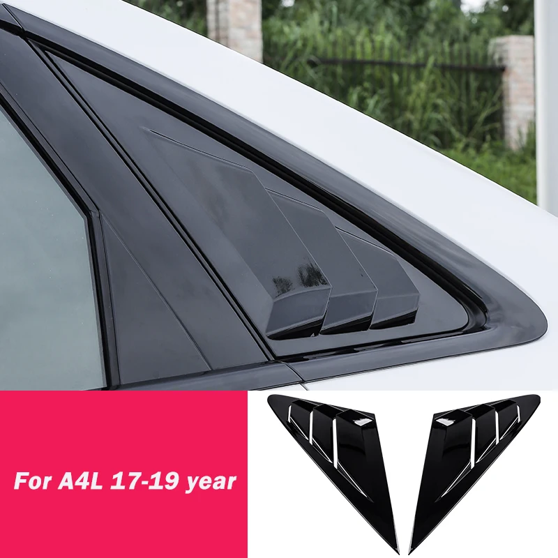 For Audi A4L 2017-2024 Rear Side Blind Spot Decorative Stickers Triangular Window External Modification Accessories