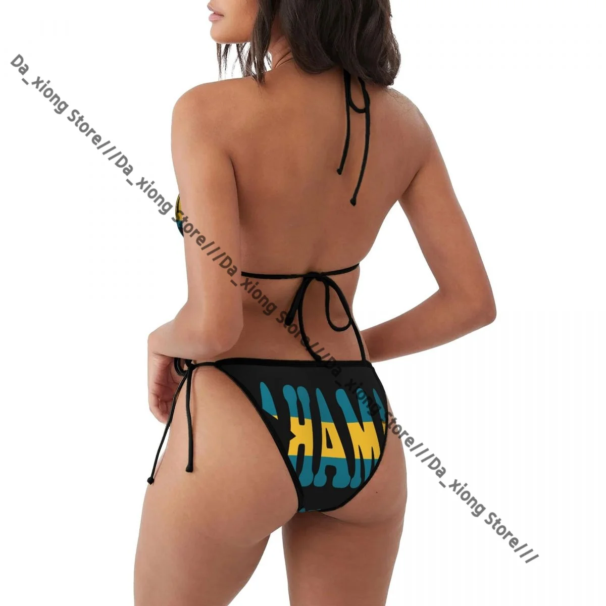 Frauen Bikini Sexy Bademode Bahamas Flagge Badeanzug Tangas Badeanzüge Beachwear Sommer Brasilianische Biquini