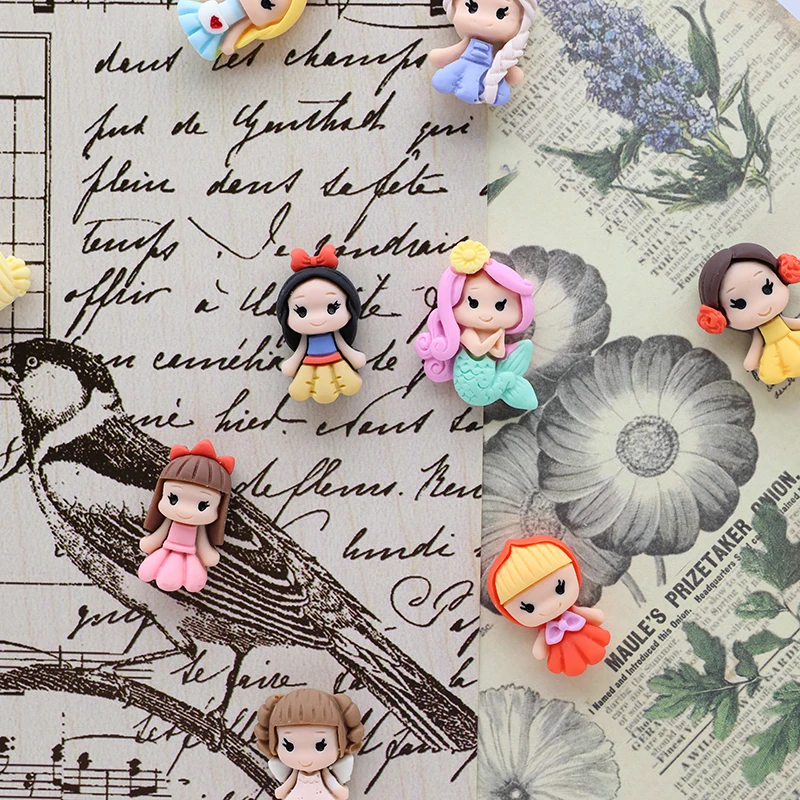 10Pcs Mini Princess Refrigerator Stickers Resin Magnets Photo Message Fixed Magnets Cute Magnet Decoration Kawaii DIY