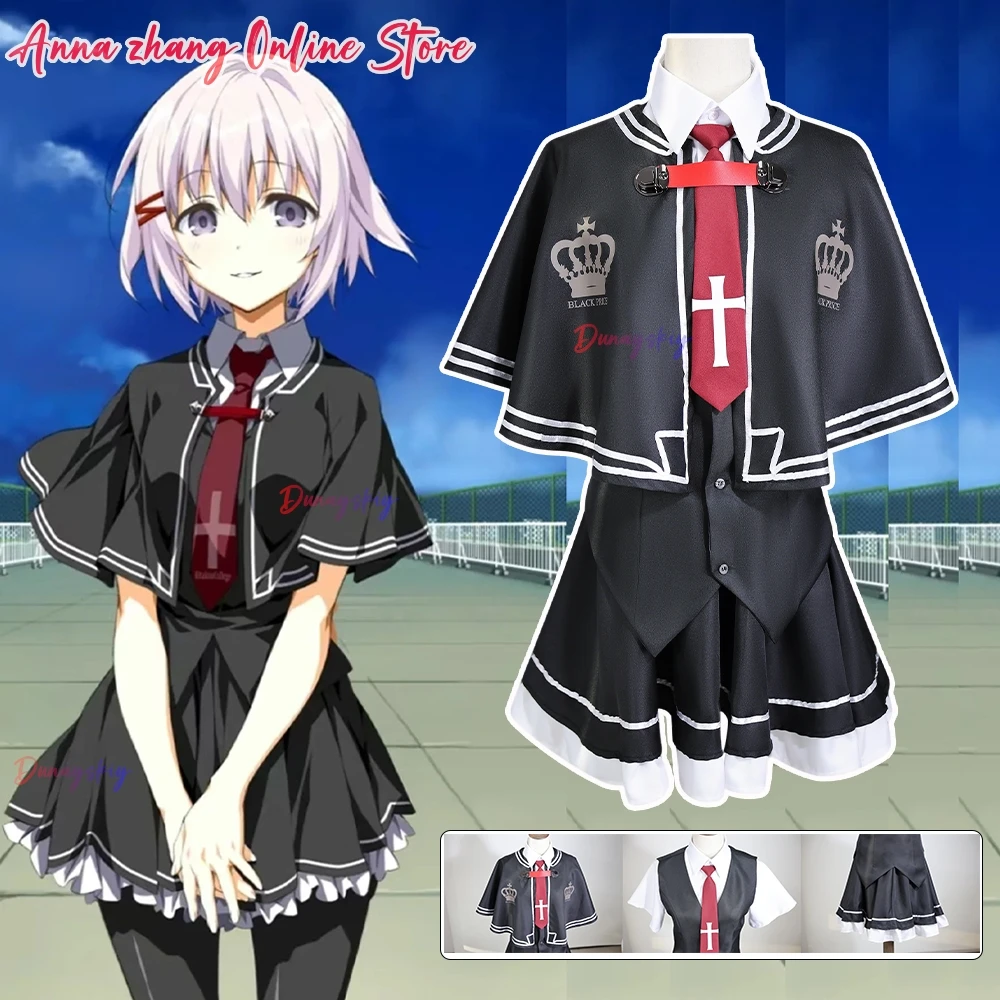 

Anime Wonderful Everyday Tsui No Sora Zakuro Takashima Down The Black Dress Cosplay 코스프레 의상 じらいけい JK School Women Uniforms Suit