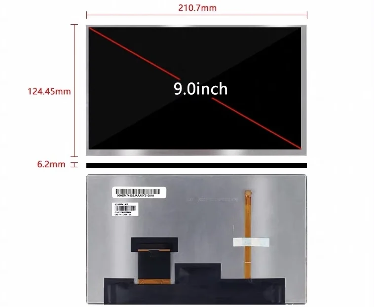 Brand-new, factory-sealed 9-inch high-brightness LCD screen with wide temperature range for the AV090HDM-N13 industrial all-in-o