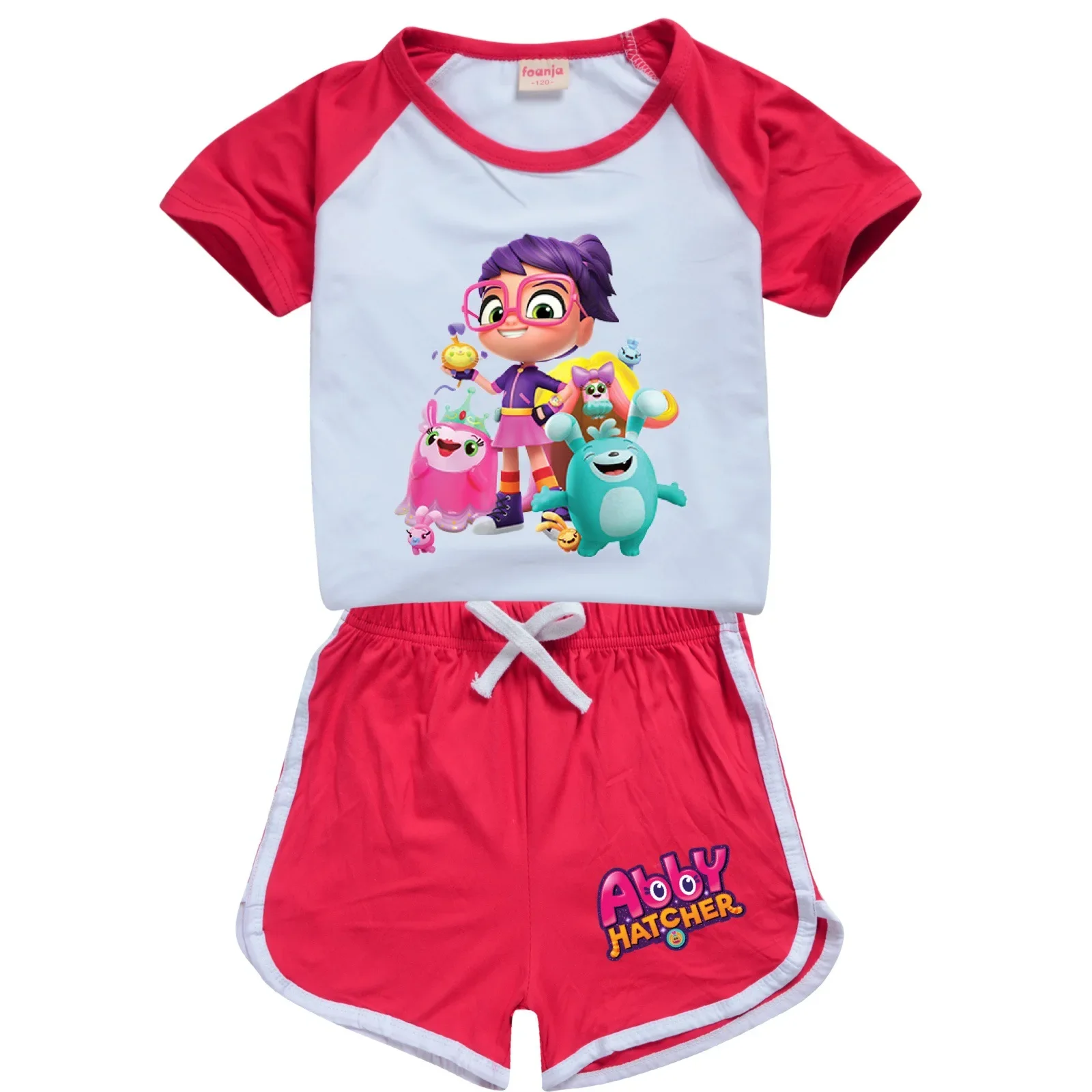 Cute Abby Hatcher Kids Summer Tracksuits Boy Leisure Clothing Set Baby Girls Outfits Children's Short Sleeve Fashion SportSuit