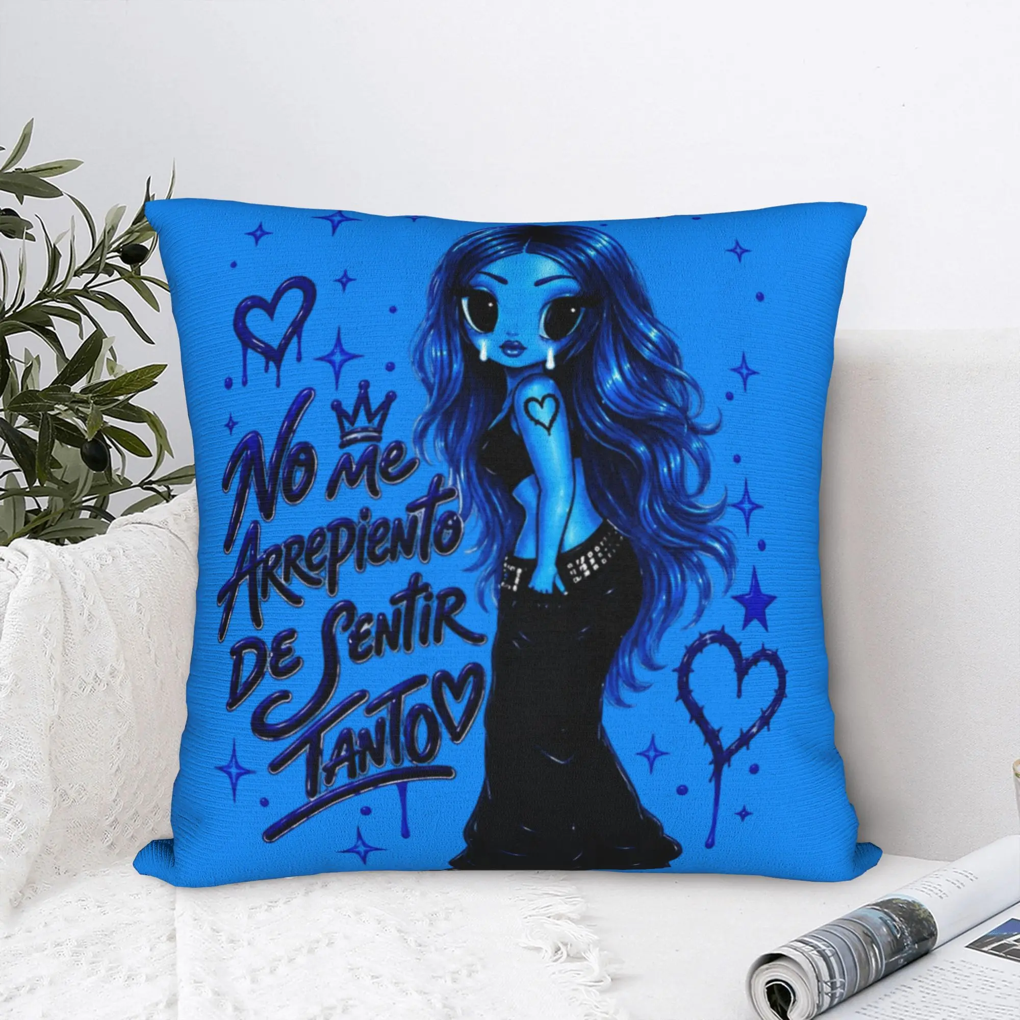 karol g new album no me arrepiento de sentir tanto Pillow Covers Polyester Sofa  Cushion Case Cute Decorative Pillow Cover 45*45